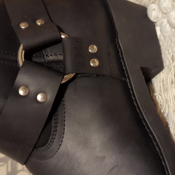 Dingo Black Leather Ankle Boots NWT 10.5 - Picture 4 of 8